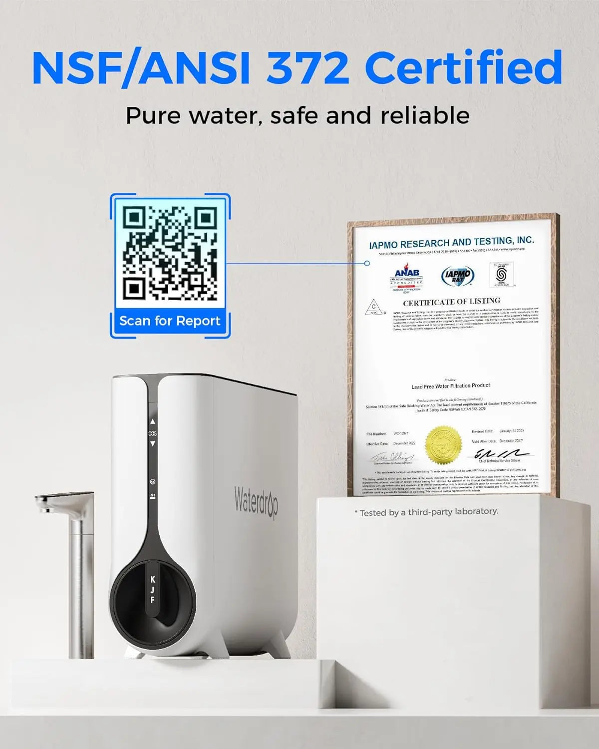 Waterdrop Tankless Reverse Osmosis System With Instant Hot Water Dispenser