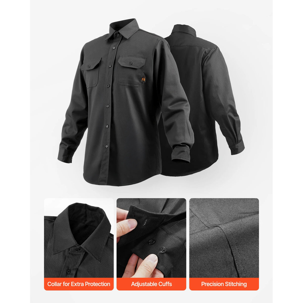 SucceBuy Flame Resistant Cotton Welding Jacket With Heat Protection