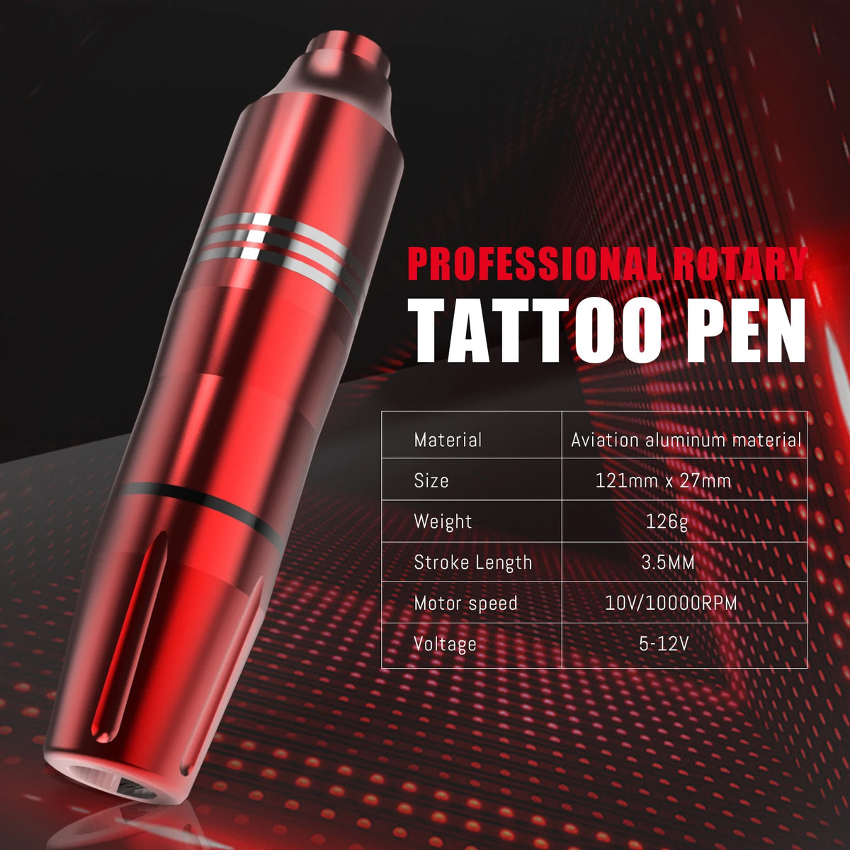 YILONG Rotary Tattoo Kit With Power Supply And Cartridge Needles
