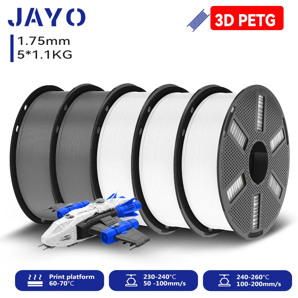 JAYO 3D Printer Filament PETG High Speed Matte PLA Classic