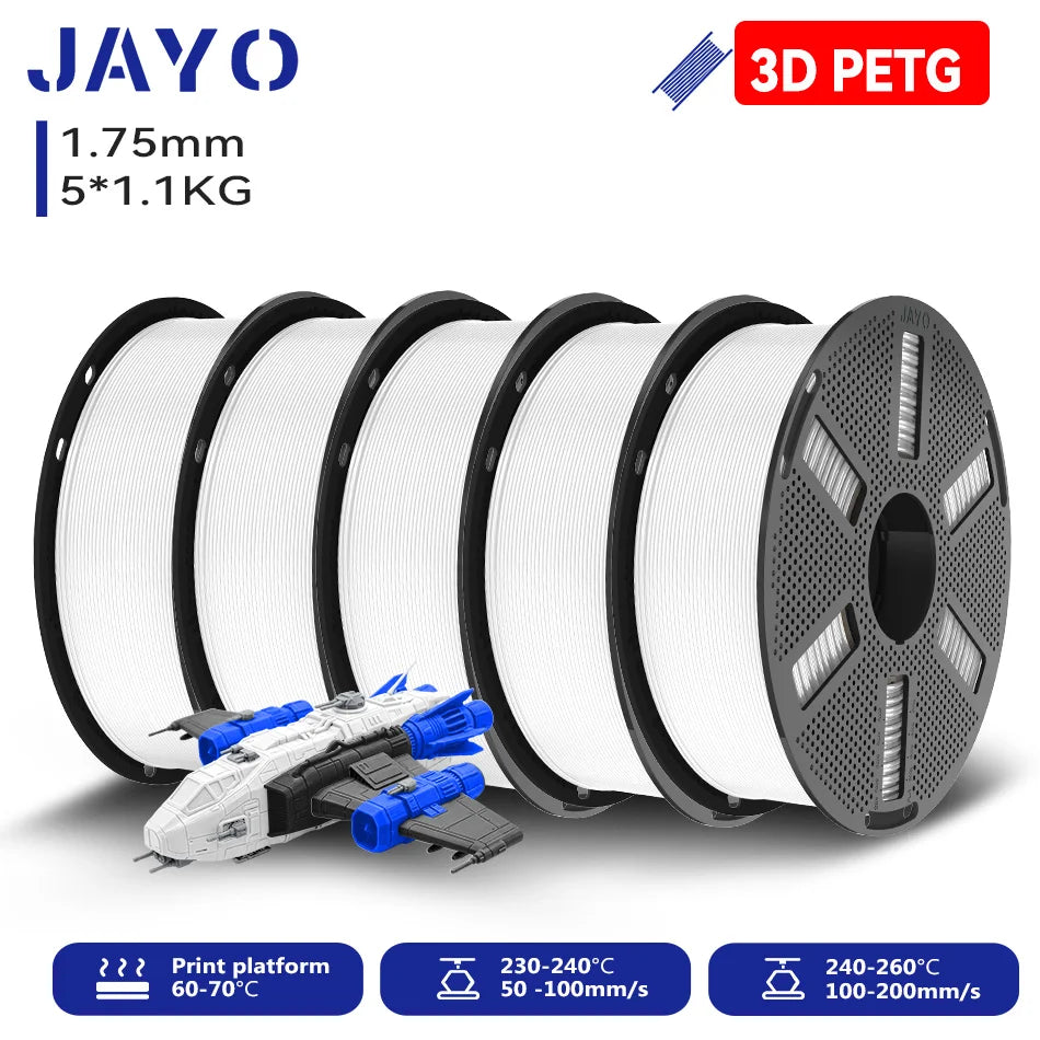 JAYO 3D Printer Filament PETG High Speed Matte PLA Classic
