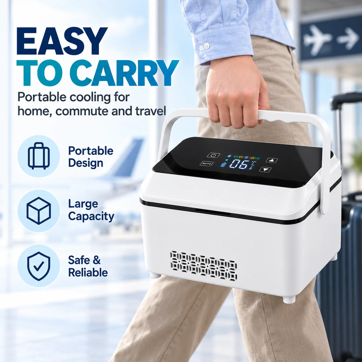 Portable Insulin Cooler With Adjustable Temperature For Travel And Home