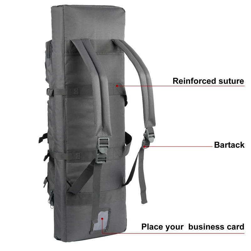 LQARMY Tactical Double Rifle Case Backpack With MOLLE Storage