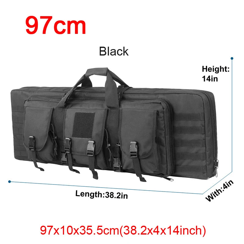 LQARMY Tactical Double Rifle Case Backpack With MOLLE Storage