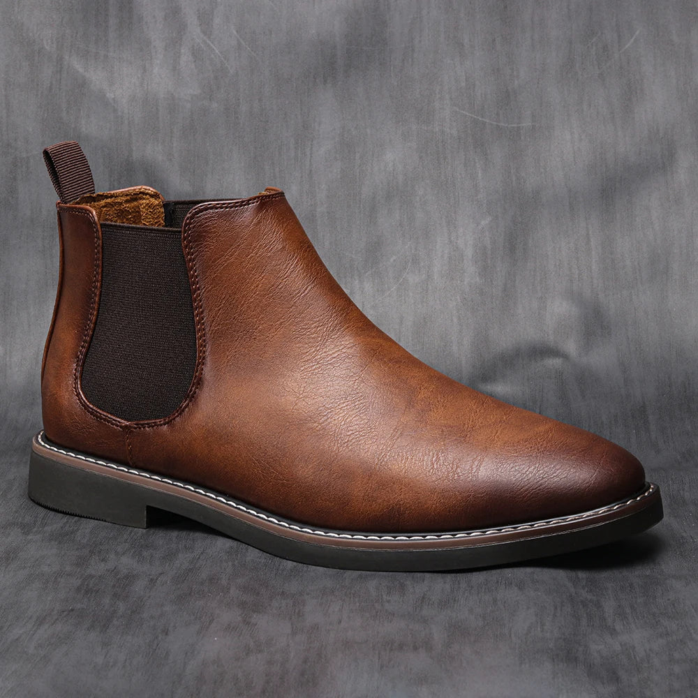 Hecrafted Men Comfortable Casual Chelsea Boots For Daily Wear
