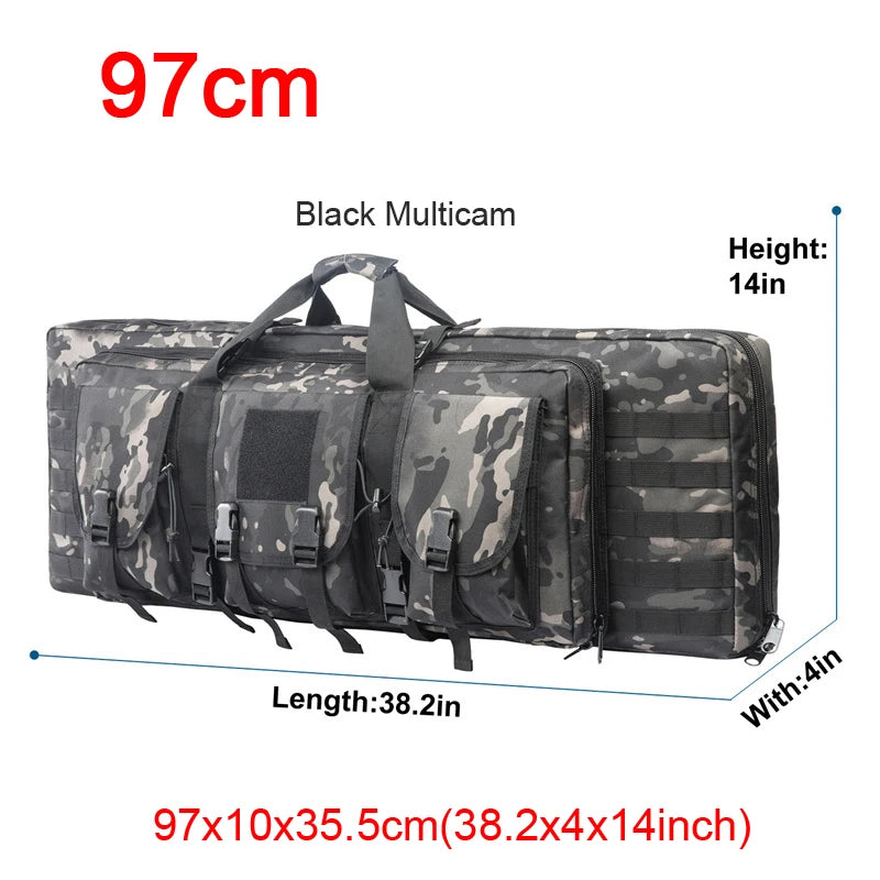 LQARMY Tactical Double Rifle Case Backpack With MOLLE Storage