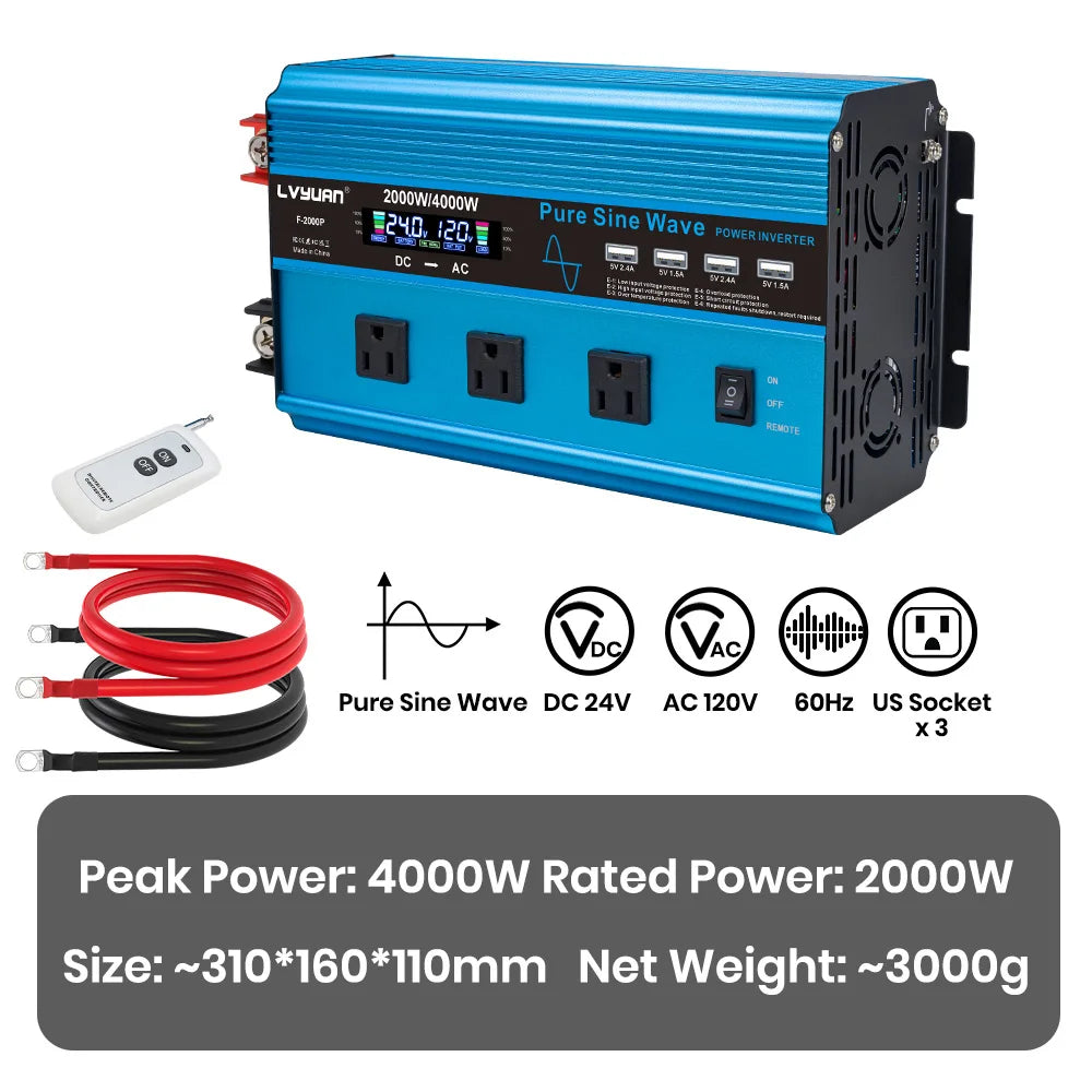 Foval Pure Sine Wave Car Solar Power Inverter System