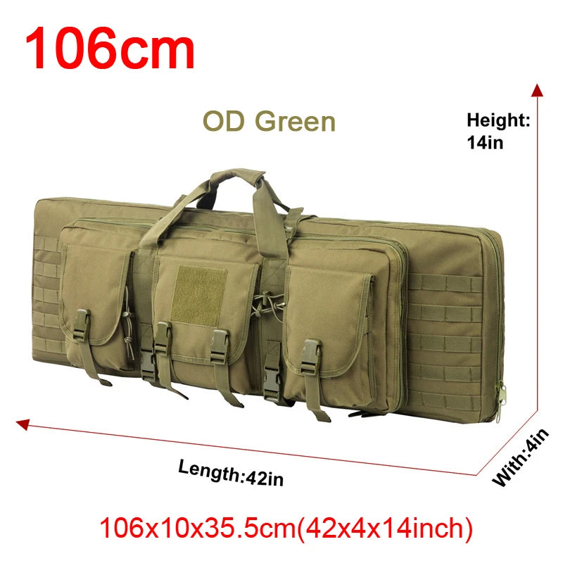 LQARMY Tactical Double Rifle Case Backpack With MOLLE Storage