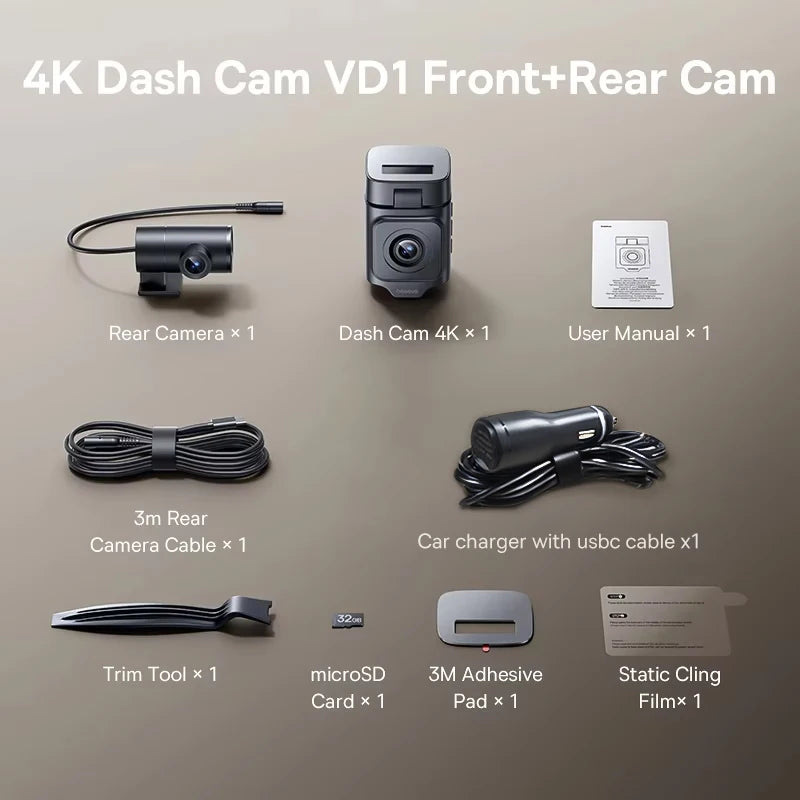 Baseus 4K Dash Cam With Sony STARVIS Night Vision GPS