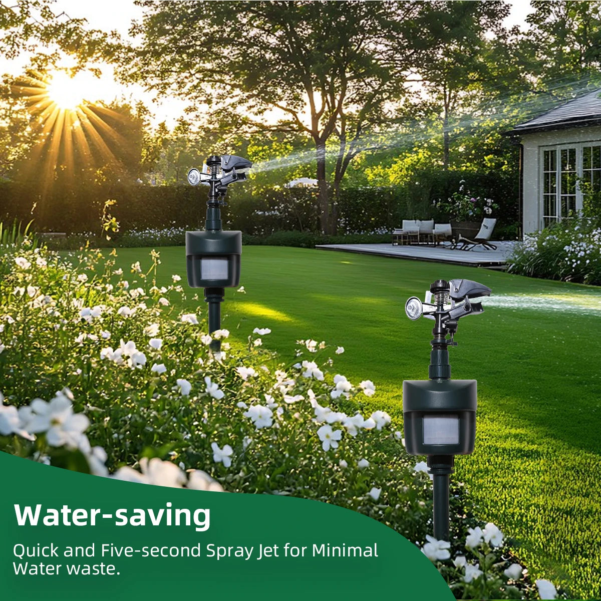 Motion Activated Garden Sprinkler With Day And Night Detection