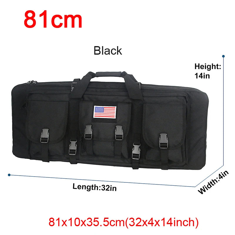 LQARMY Tactical Double Rifle Case Backpack With MOLLE Storage