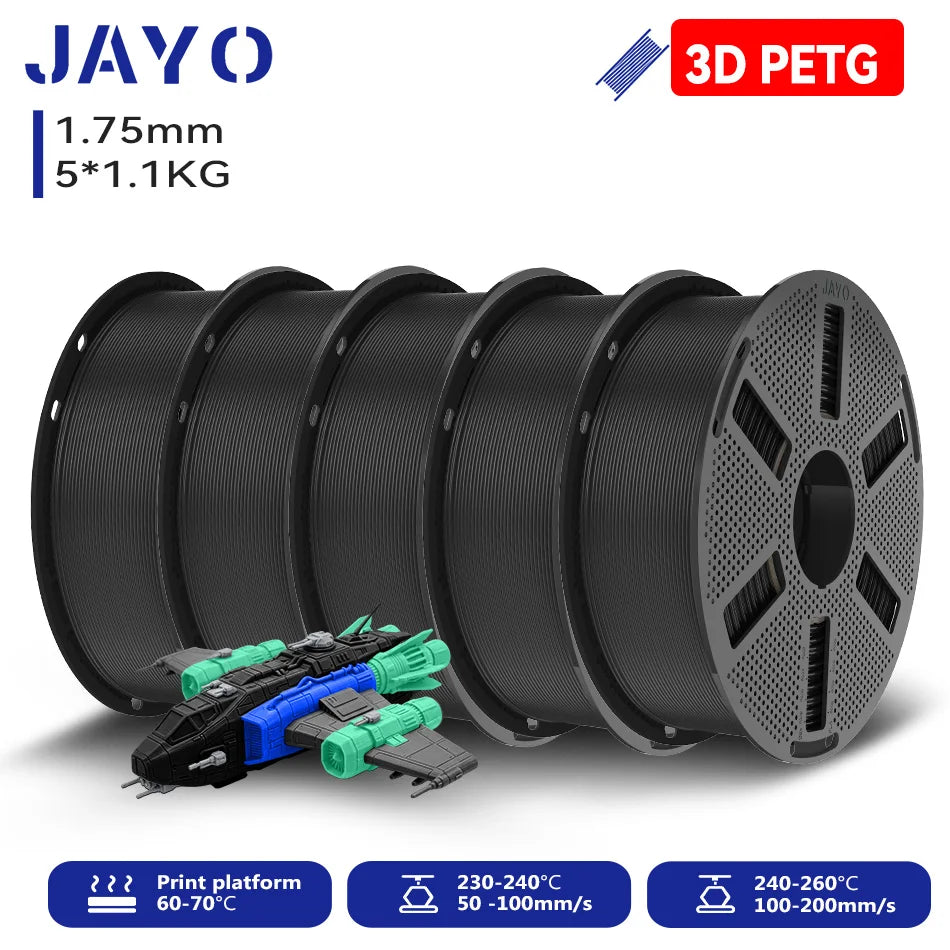 JAYO 3D Printer Filament PETG High Speed Matte PLA Classic