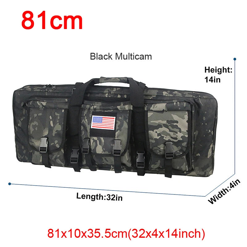 LQARMY Tactical Double Rifle Case Backpack With MOLLE Storage