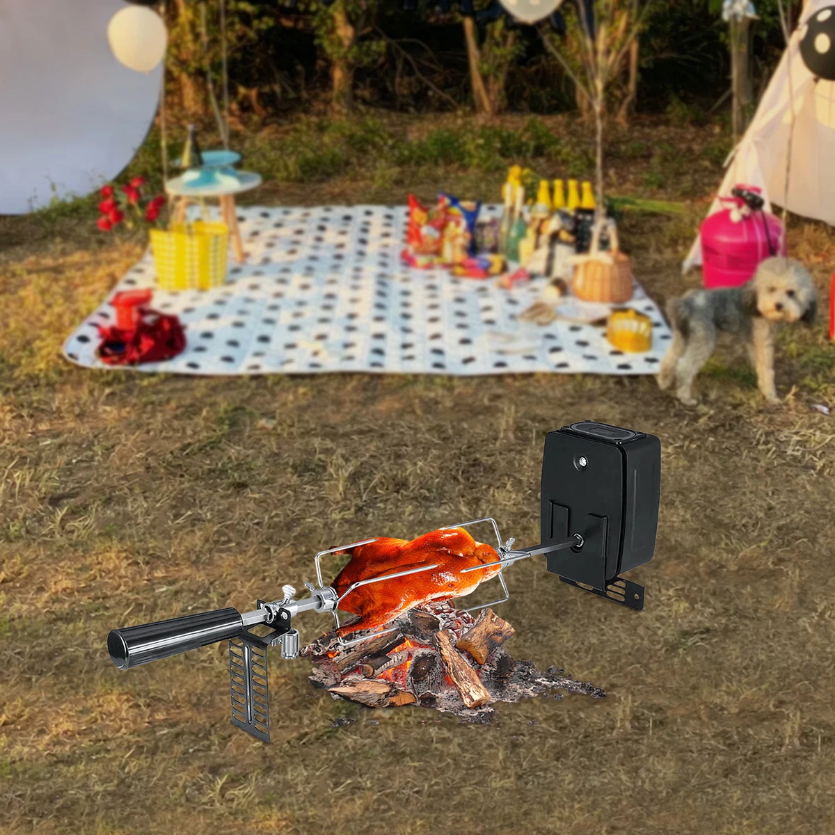 Automatic Electric BBQ Rotisserie Grill For Even Cooking