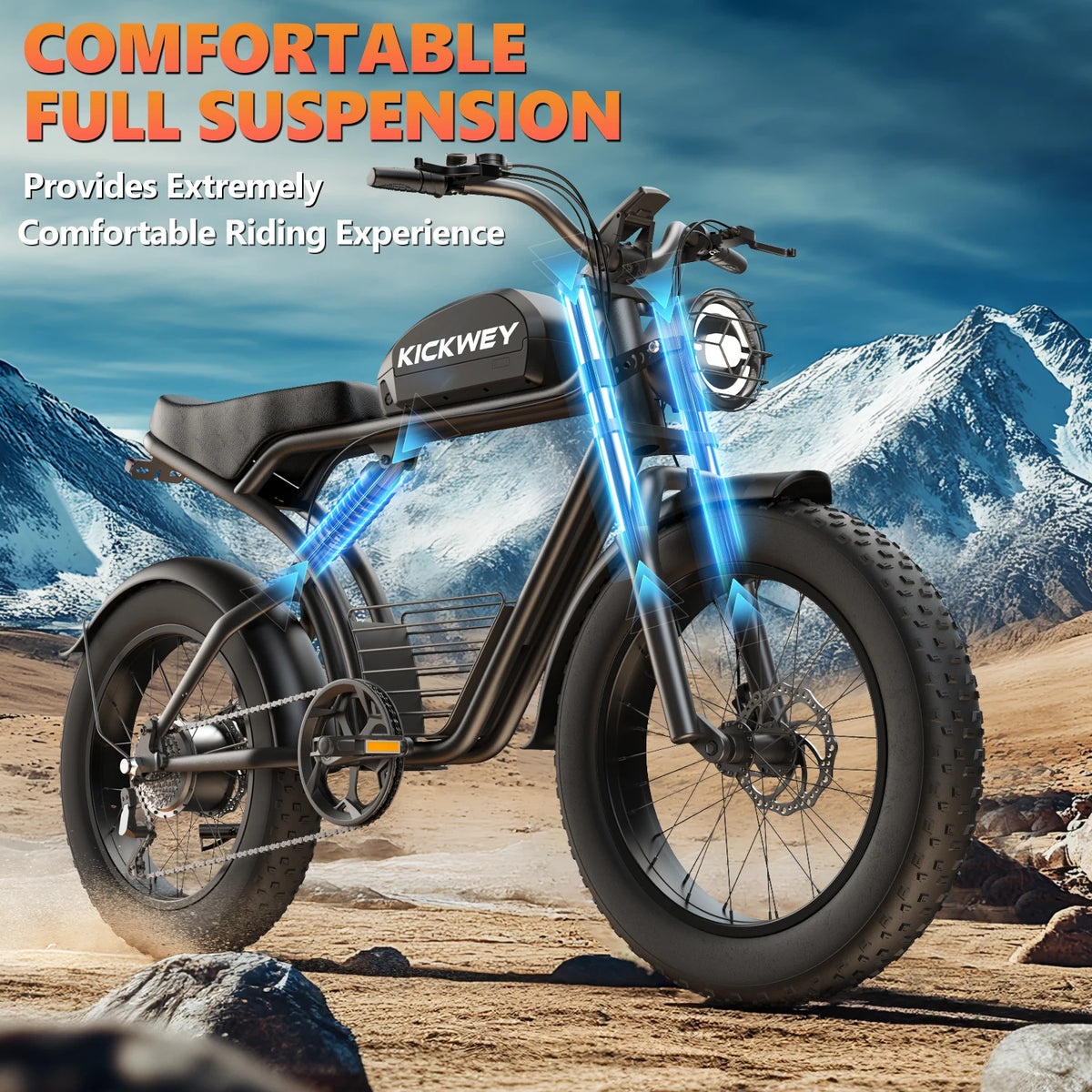 Kickwey K7 Pro Dual Motor Fat Tire Electric Mountain Bike