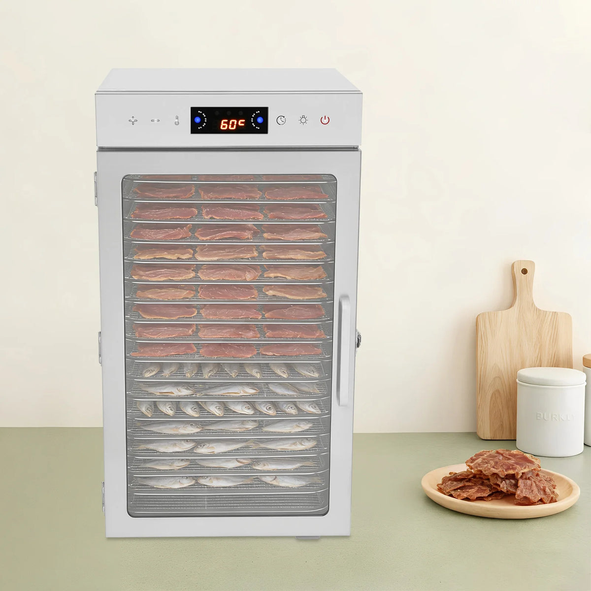18 Tray Stainless Steel Commercial Fruit and Meat Dehydrator