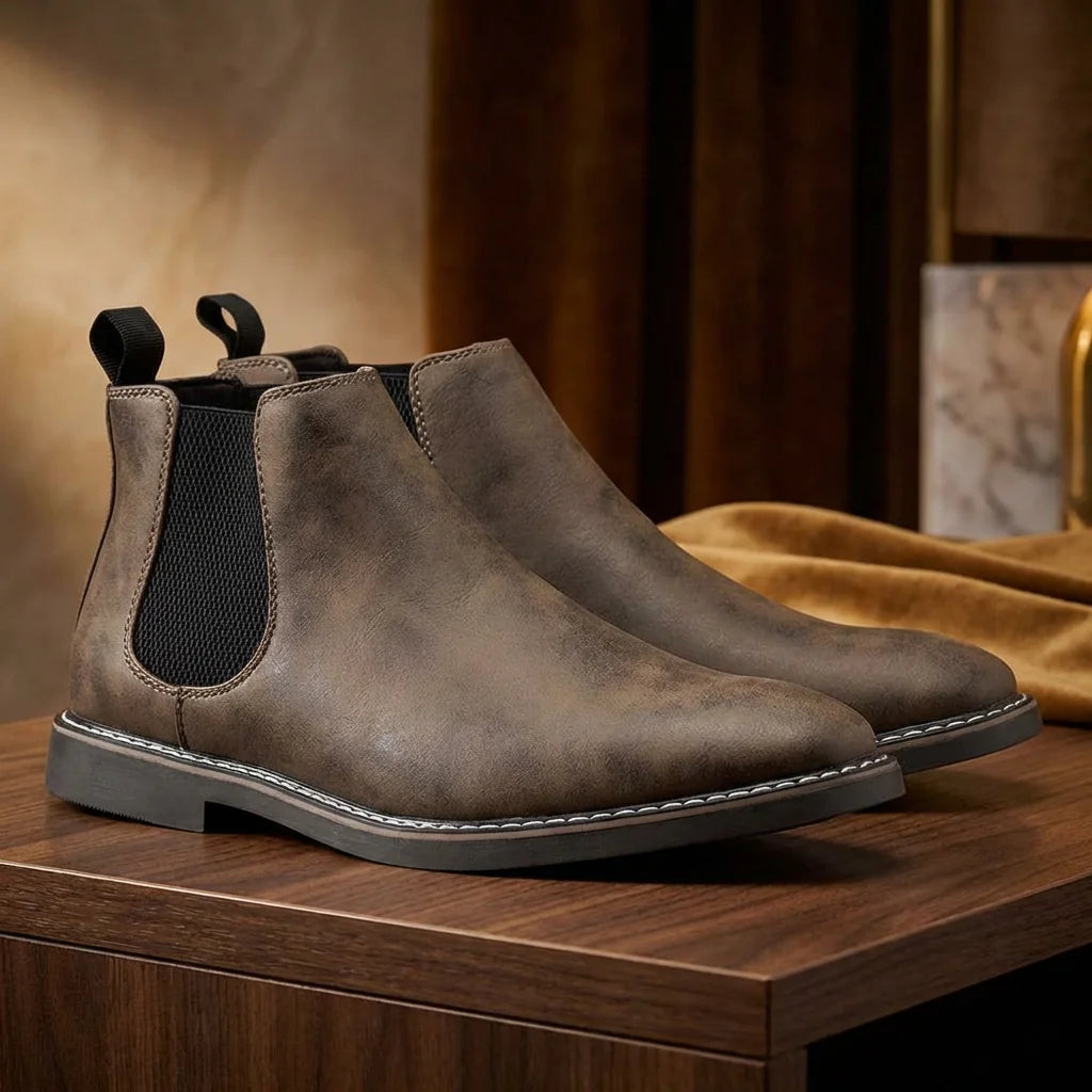 Hecrafted Men Comfortable Casual Chelsea Boots For Daily Wear