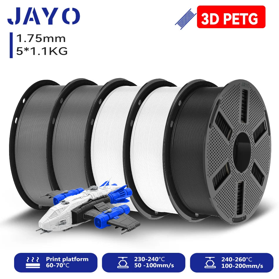 JAYO 3D Printer Filament PETG High Speed Matte PLA Classic