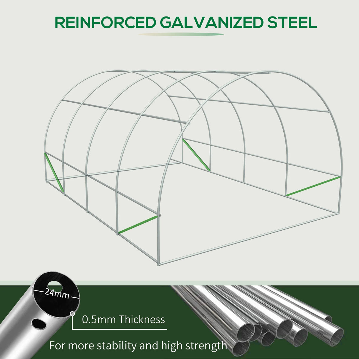 Outsunny Walk In Garden Greenhouse Plant Protection Shelter