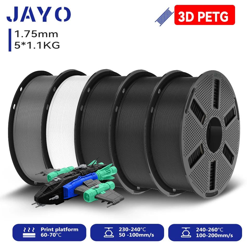 JAYO 3D Printer Filament PETG High Speed Matte PLA Classic