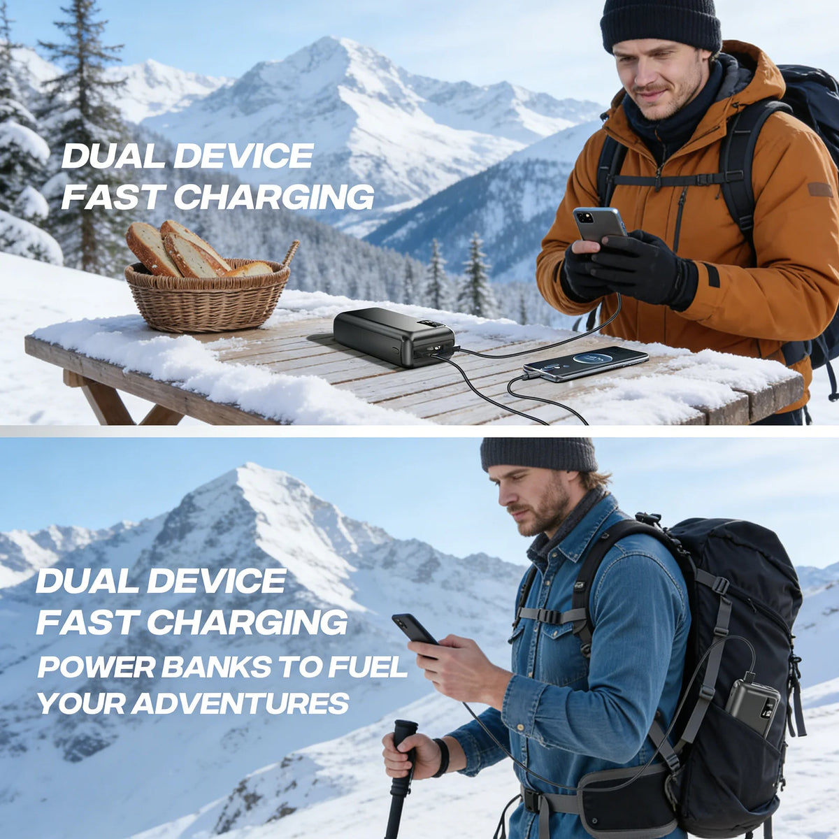 Hganus Fast Charging Power Bank With Digital Display Portable Charger