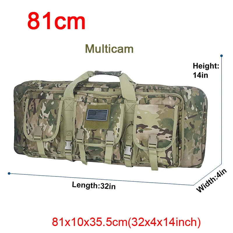 LQARMY Tactical Double Rifle Case Backpack With MOLLE Storage