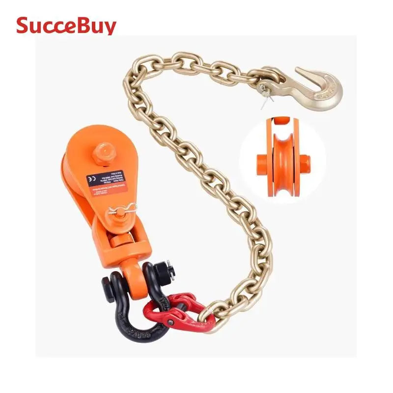 SucceBuy Heavy Duty Snatch Block With G80 Chain For Towing