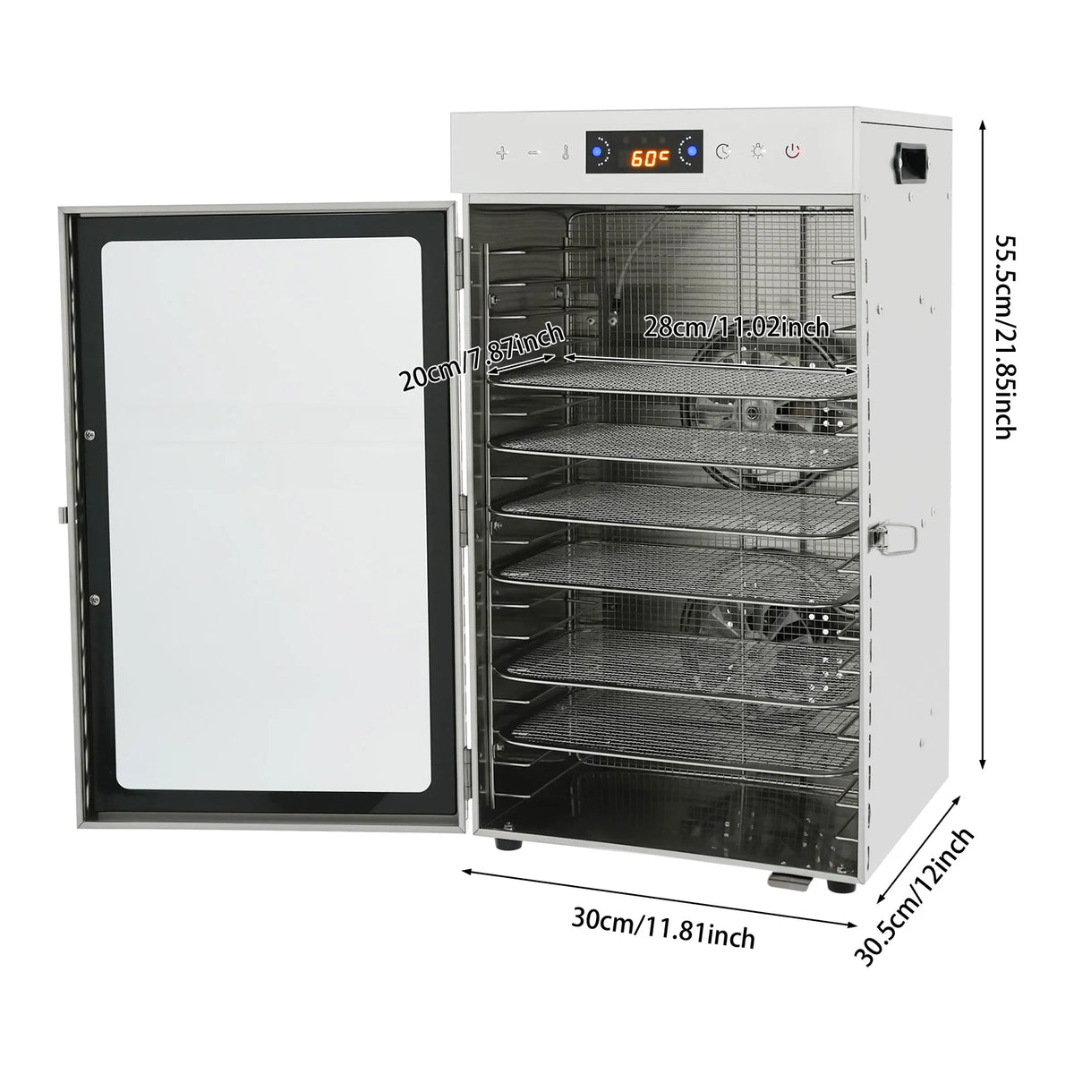 18 Tray Stainless Steel Commercial Fruit and Meat Dehydrator
