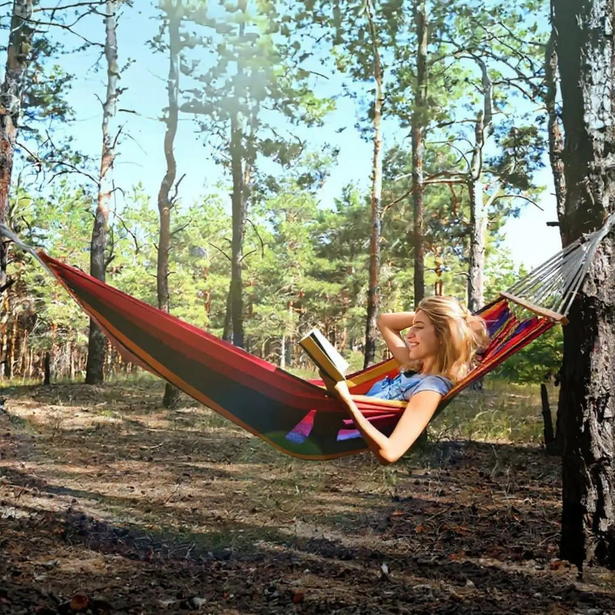 GYROOR Adjustable Hammock Stand For Outdoor Relaxation Comfort