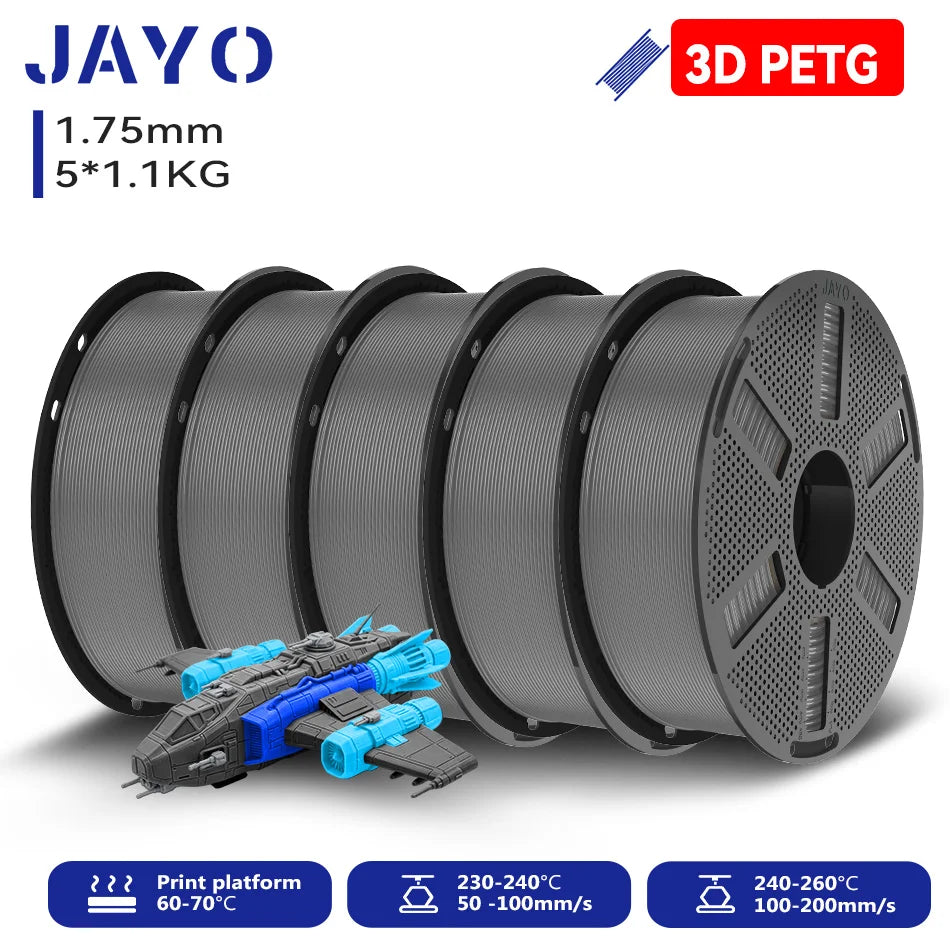 JAYO 3D Printer Filament PETG High Speed Matte PLA Classic