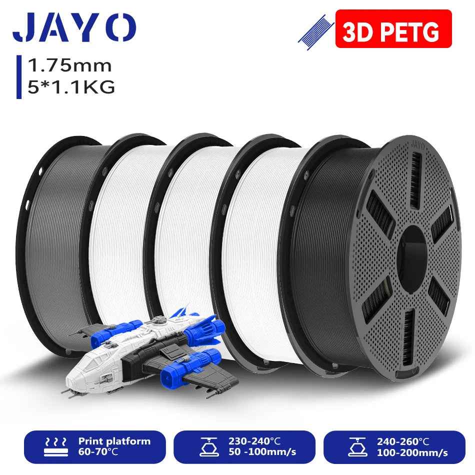 JAYO 3D Printer Filament PETG High Speed Matte PLA Classic