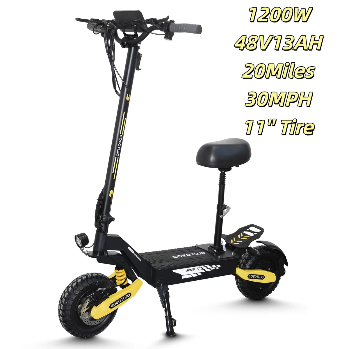 EOEOTWO 1200W Off Road Electric Scooter With Long Range