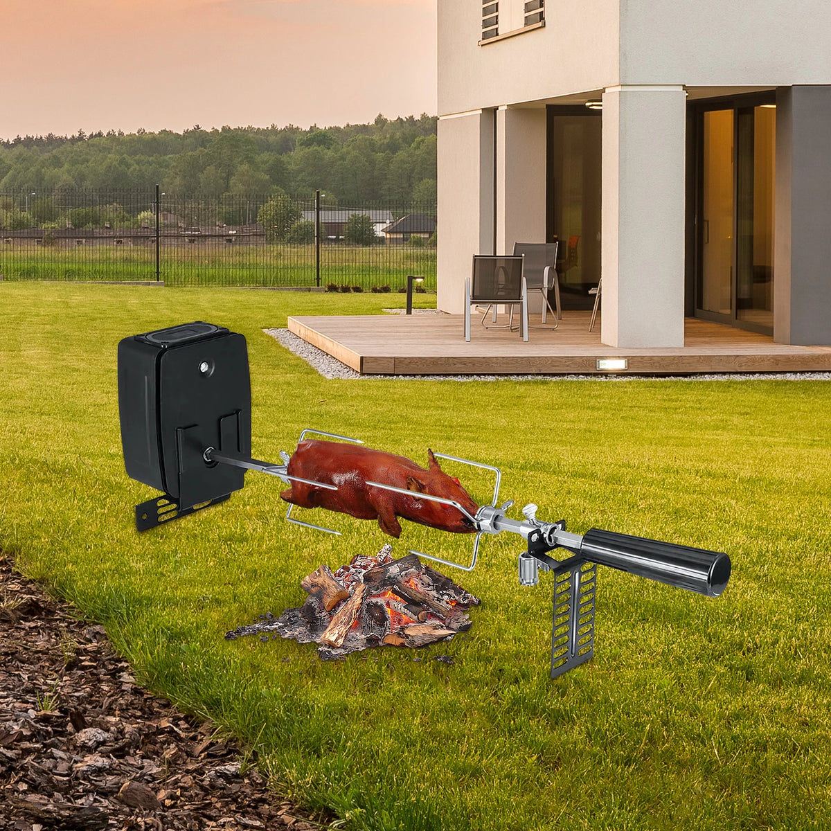 Automatic Electric BBQ Rotisserie Grill For Even Cooking