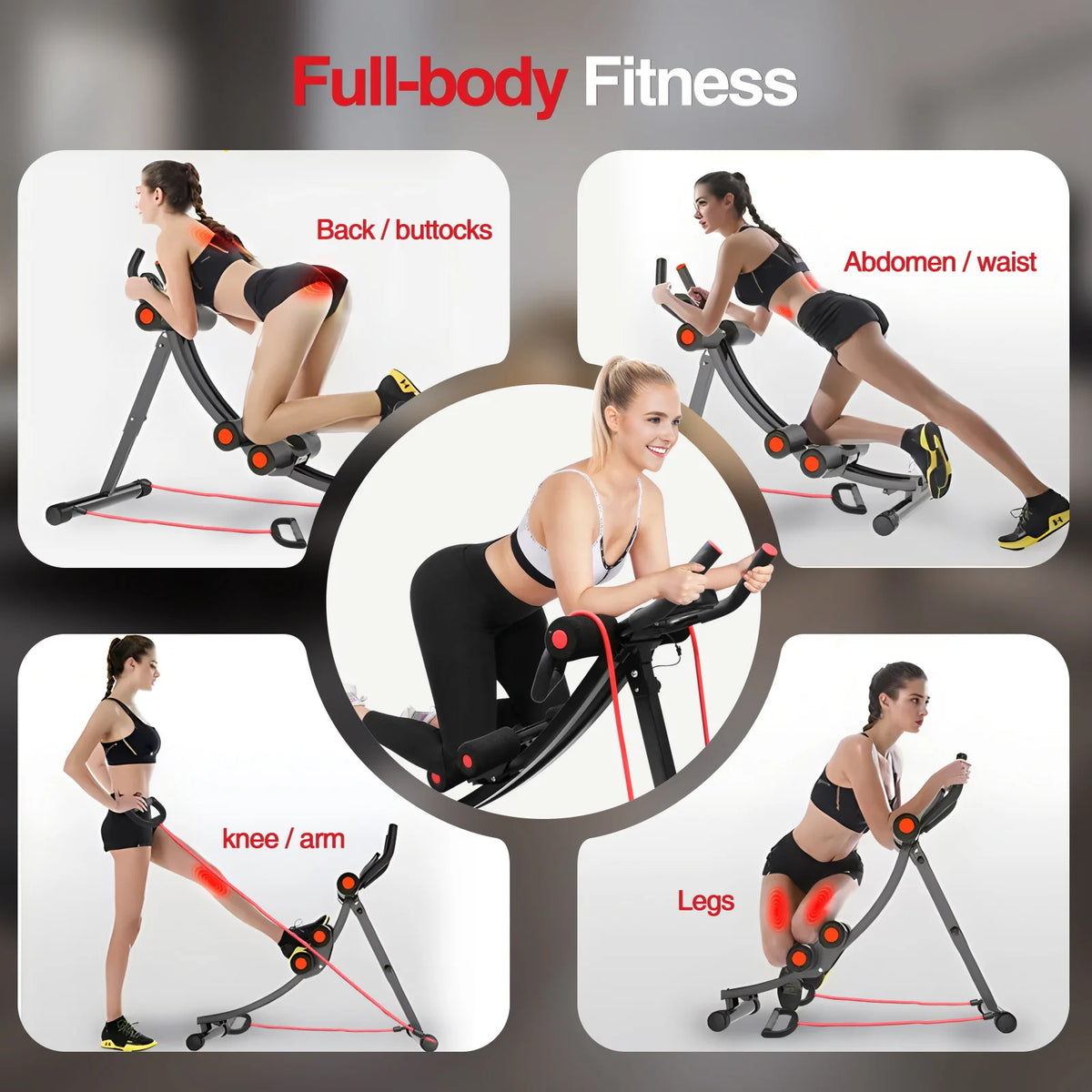 GIKPAL Foldable Ab Machine for Core and Abdominal Workouts