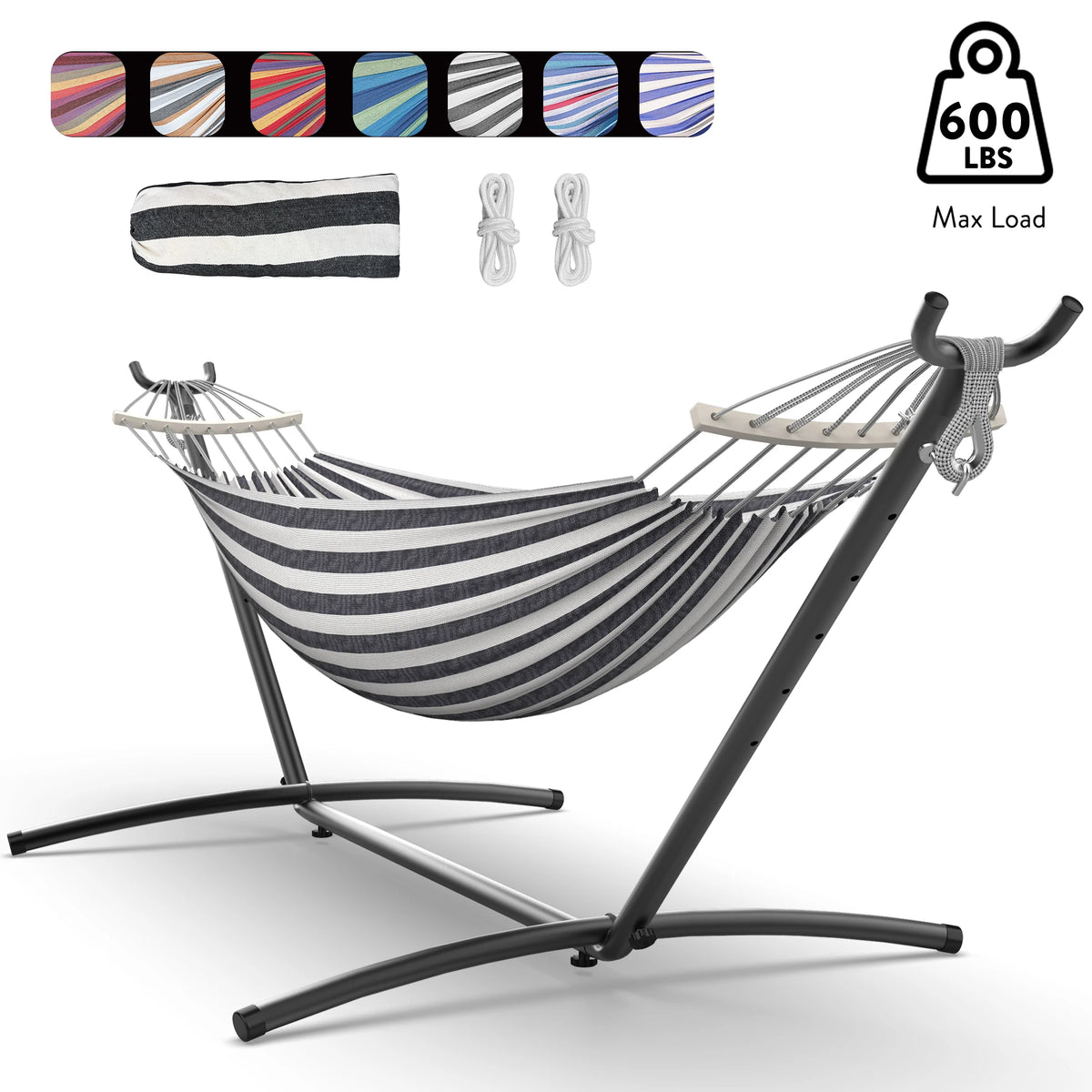 GYROOR Adjustable Hammock Stand For Outdoor Relaxation Comfort