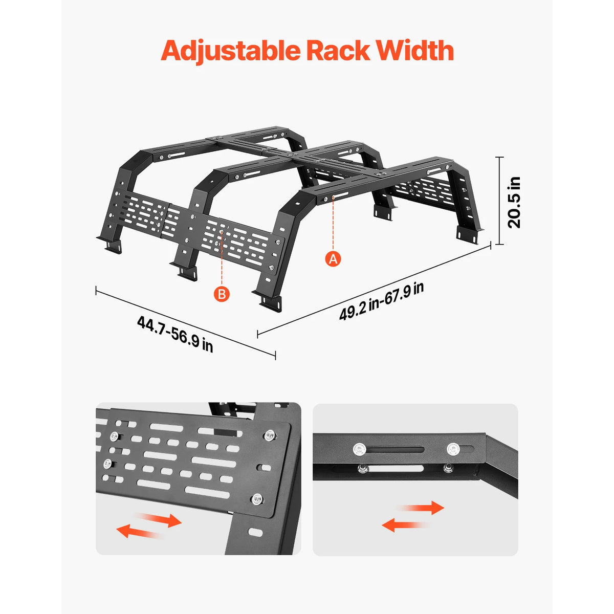 SucceBuy Durable Overland Truck Bed Rack Featuring 900 Lbs Capacity