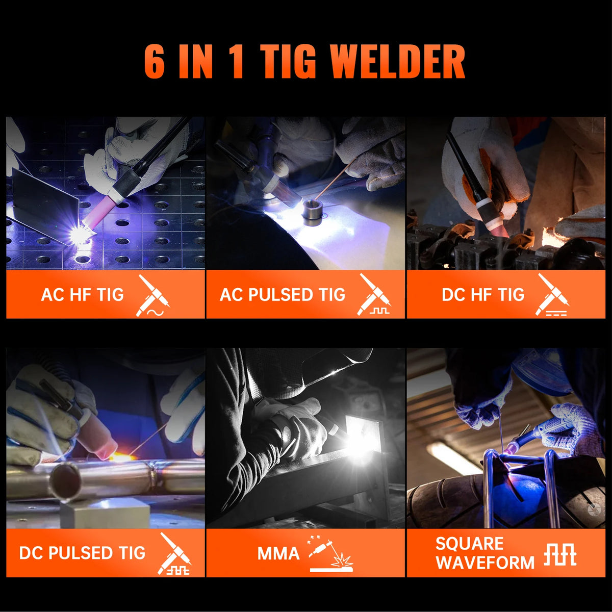 Hitbox AC DC TIG Welder MMA ARC Pulse Inverter Aluminum