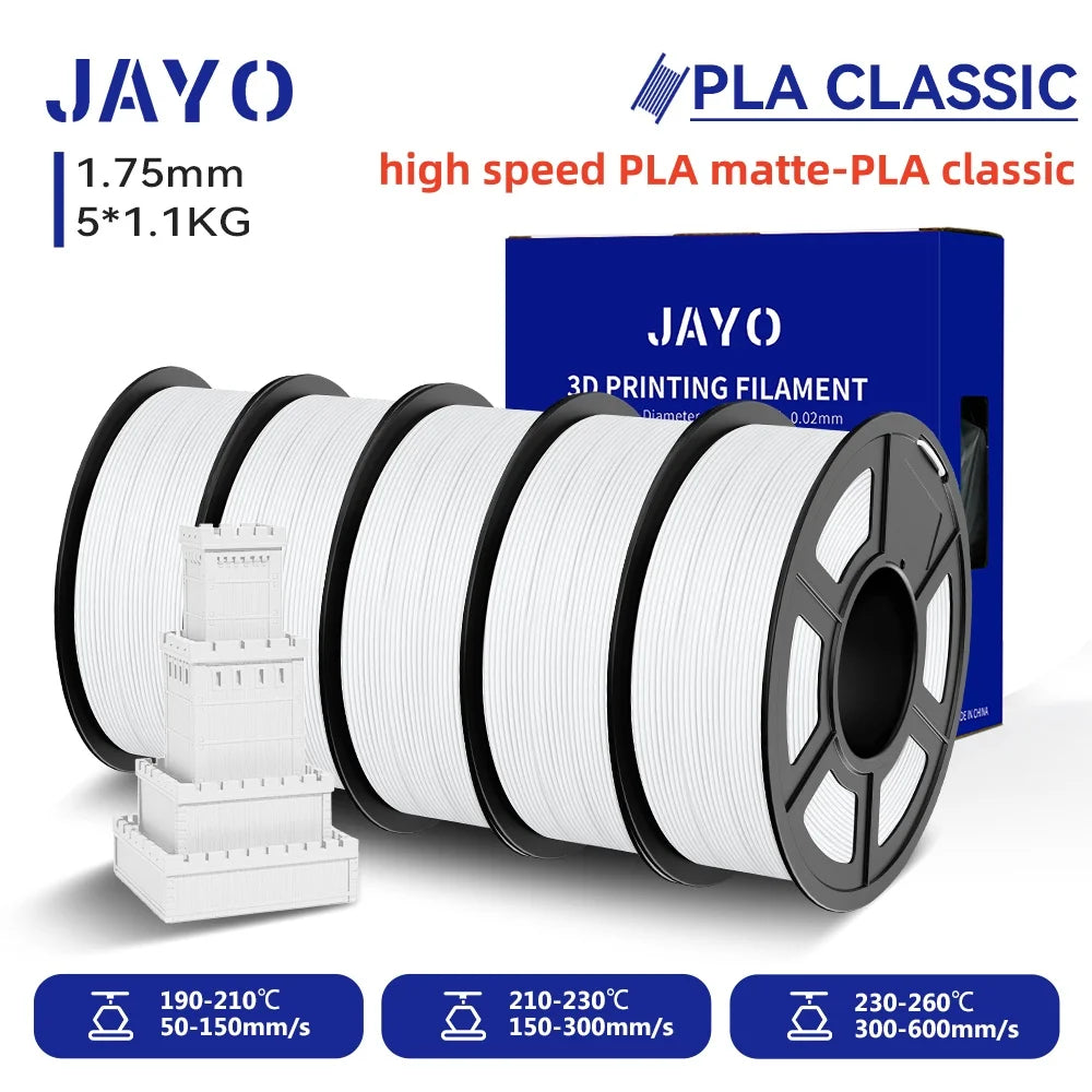 JAYO 3D Printer Filament PETG High Speed Matte PLA Classic