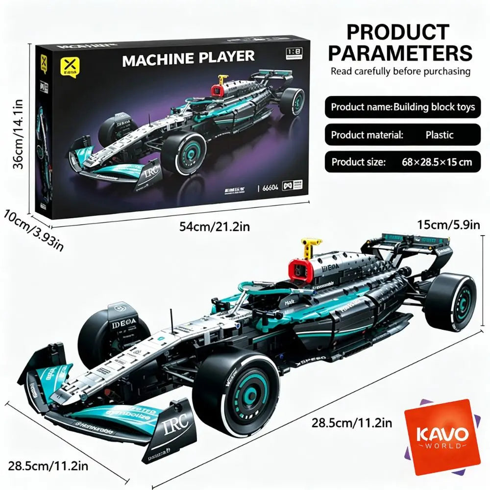 KAVOWORLD Drift Racing Car Building Blocks With Steering