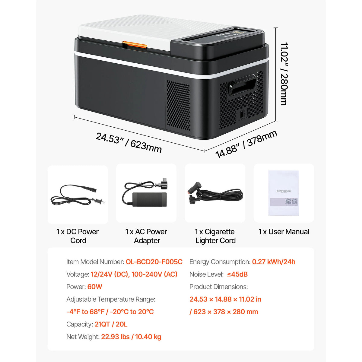 SucceBuy Portable Electric Compressor Car Refrigerator For Home Use
