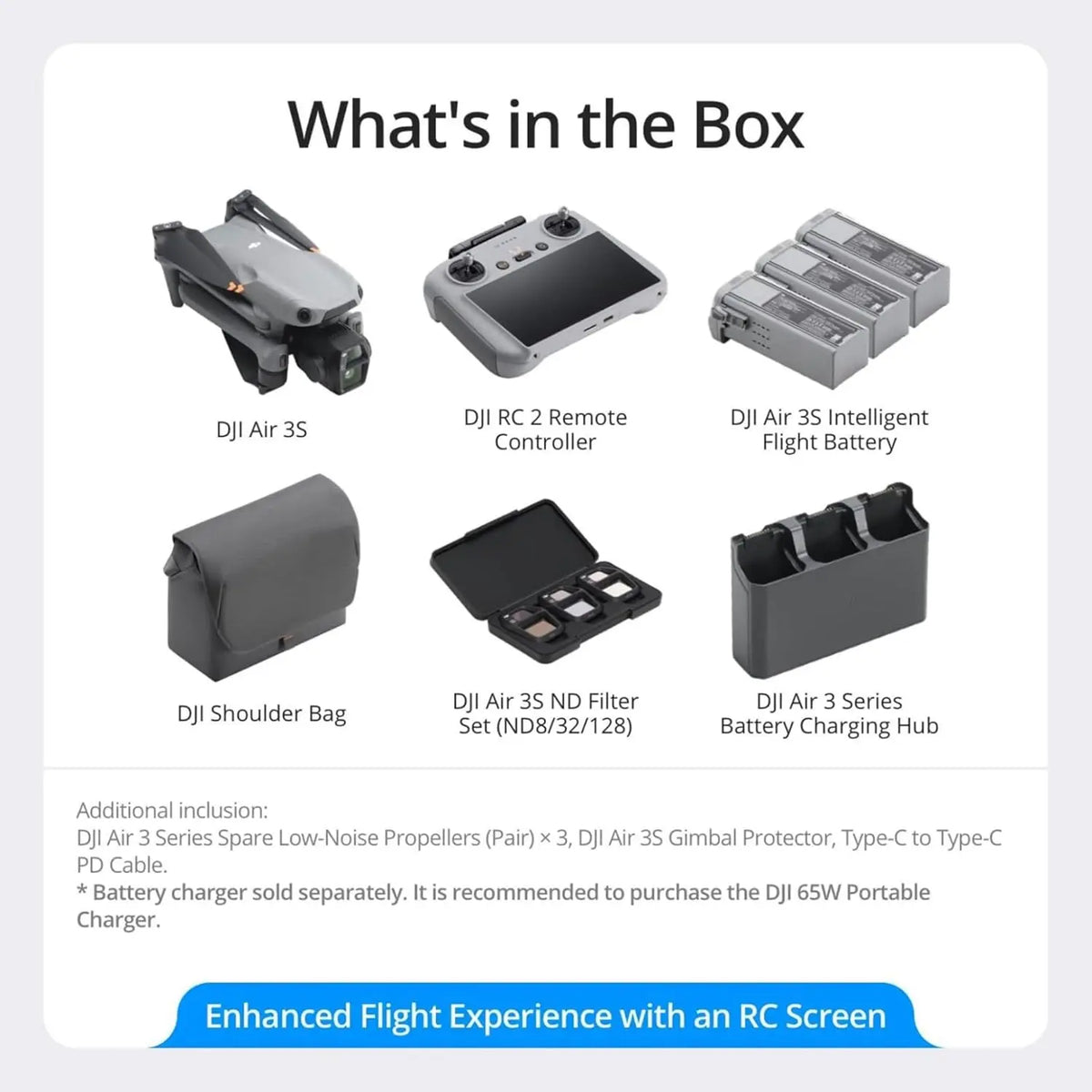 DJI Air 3S Fly More Combo Drone With Dual Cameras