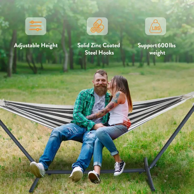 GYROOR Adjustable Hammock Stand For Outdoor Relaxation Comfort