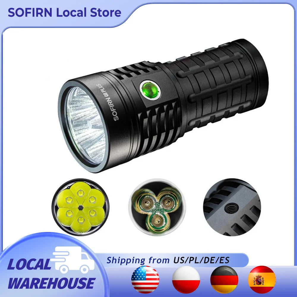 Sofirn Q8 Plus Led Flashlight 16000 Lumen Usb Rechargeable Torch