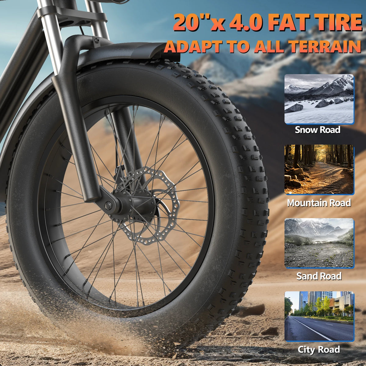 Kickwey K7 Pro Dual Motor Fat Tire Electric Mountain Bike