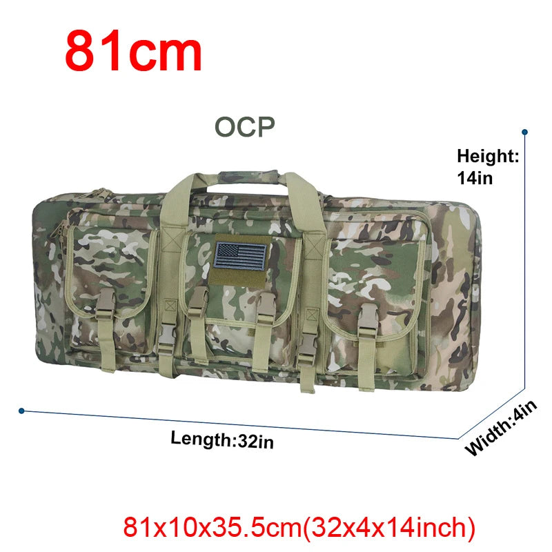 LQARMY Tactical Double Rifle Case Backpack With MOLLE Storage