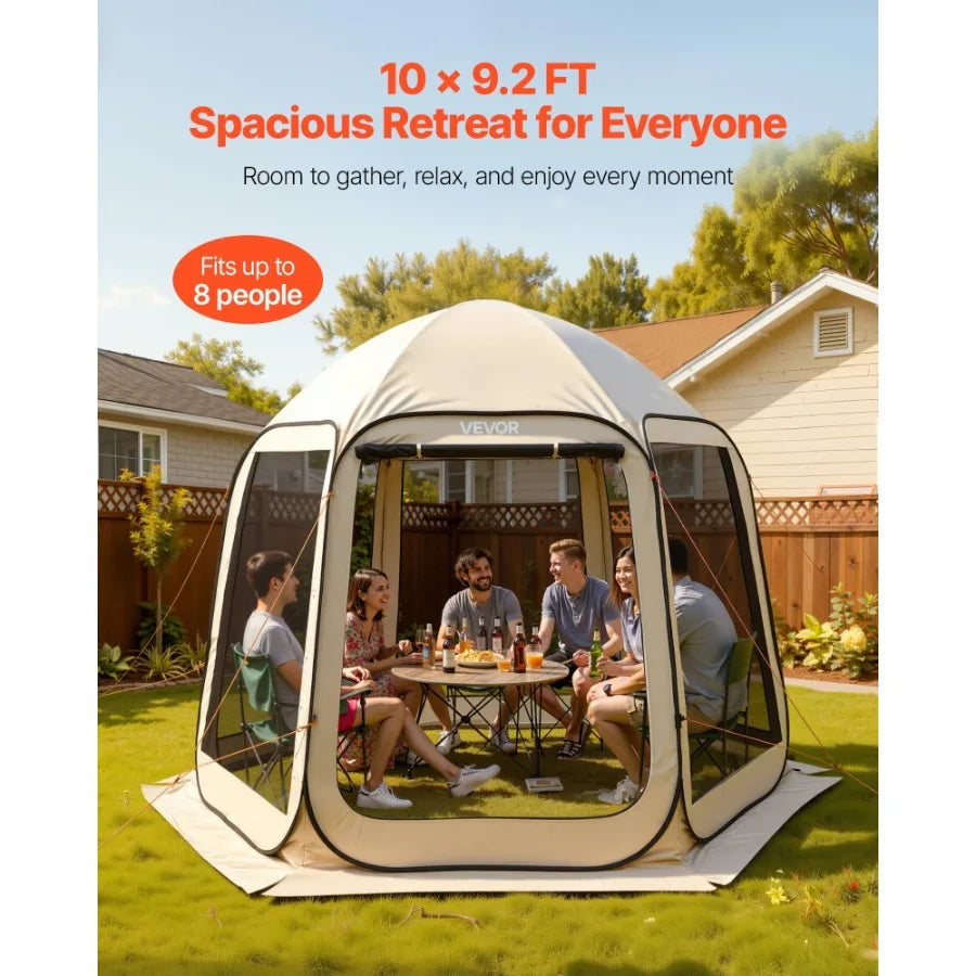 Pop Up Screen House Tent With Netting And Carry Bag