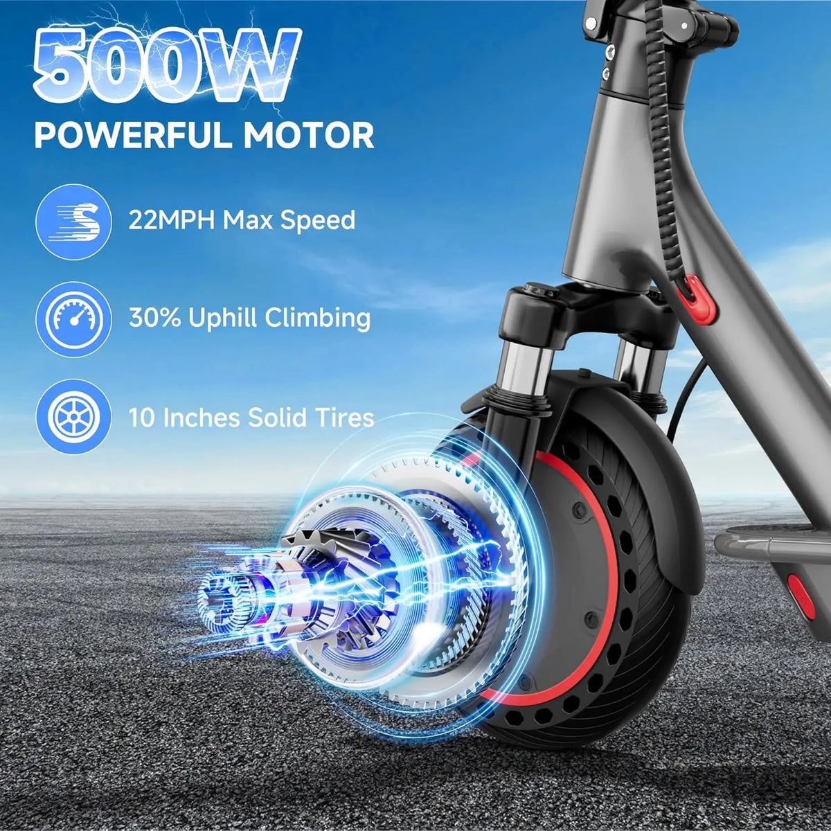 AOVOPRO 500W Folding Electric Scooter With App Control