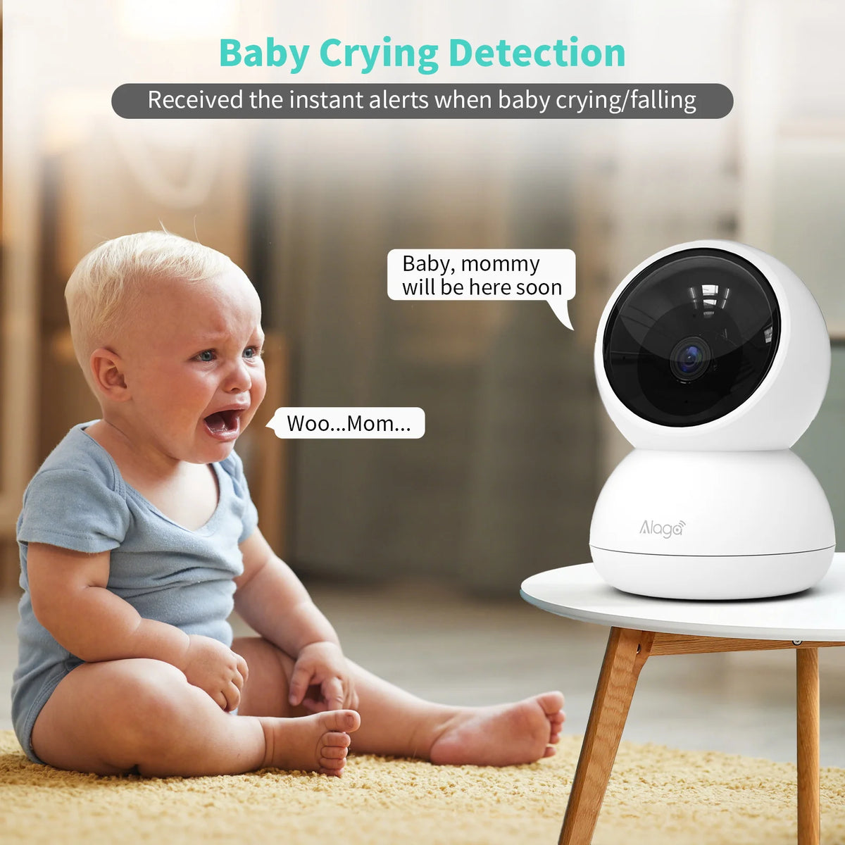 Alaga Wifi Ptz Security Camera Auto Tracking Night Vision