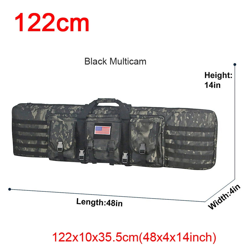 LQARMY Tactical Double Rifle Case Backpack With MOLLE Storage