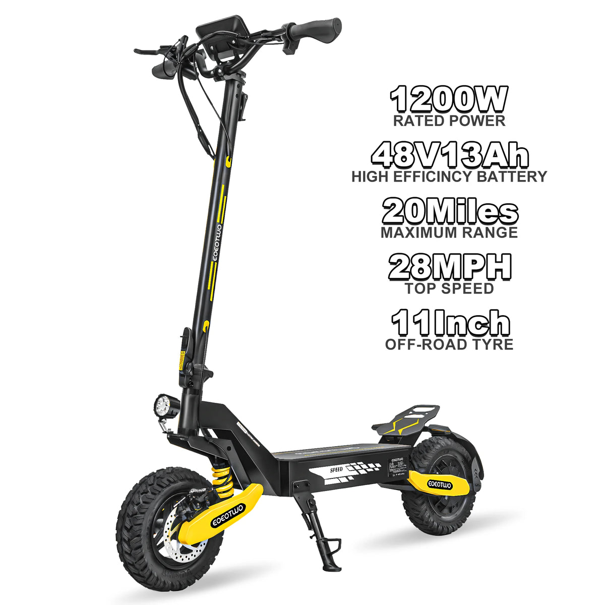 EOEOTWO 1200W Off Road Electric Scooter With Long Range